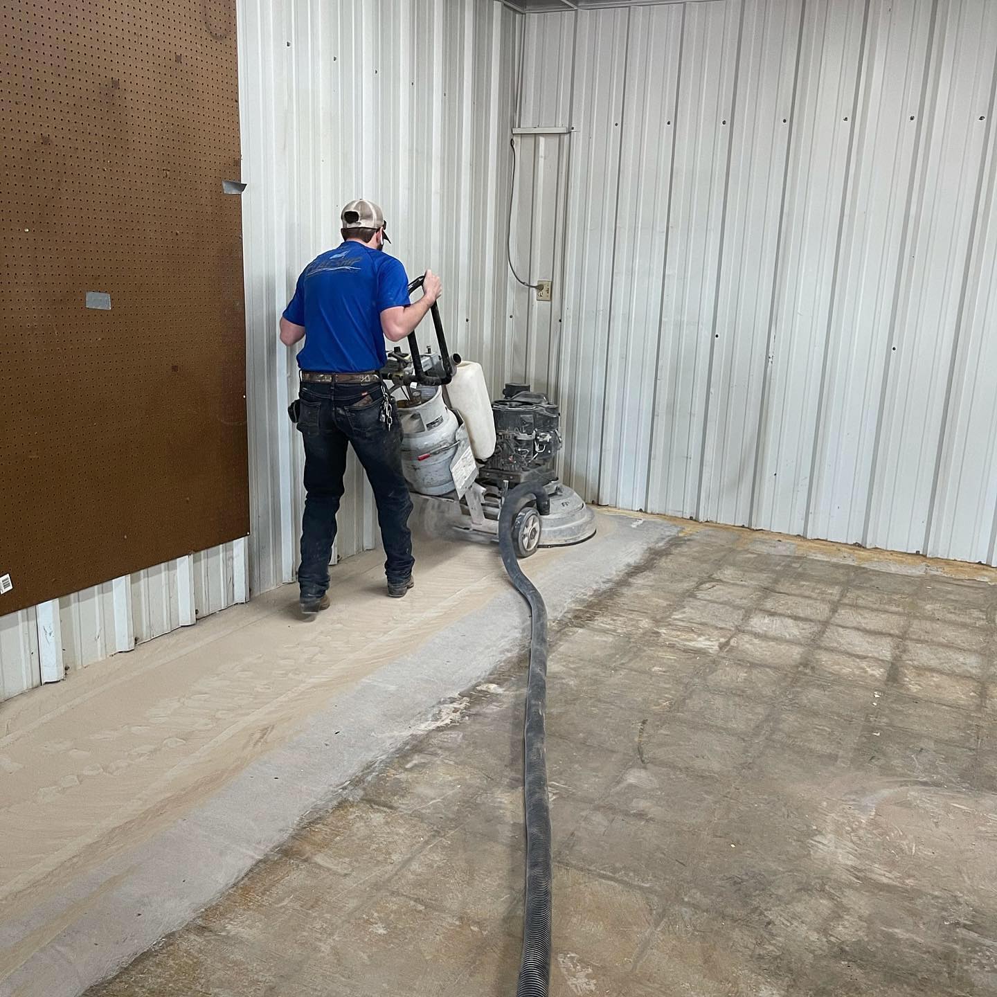 Sealed commercial concrete installation for Hurst Farm Supply