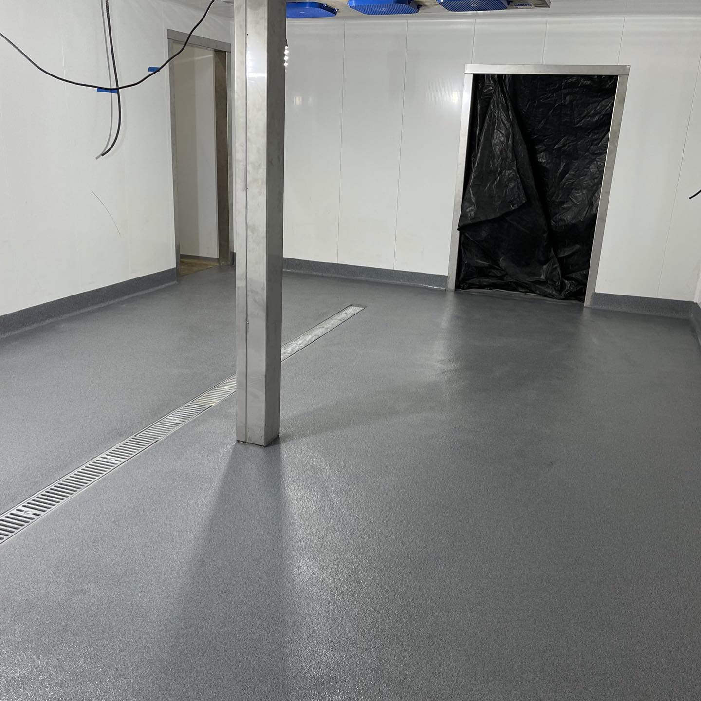 New resinous commercial floor install in Friona, TX.