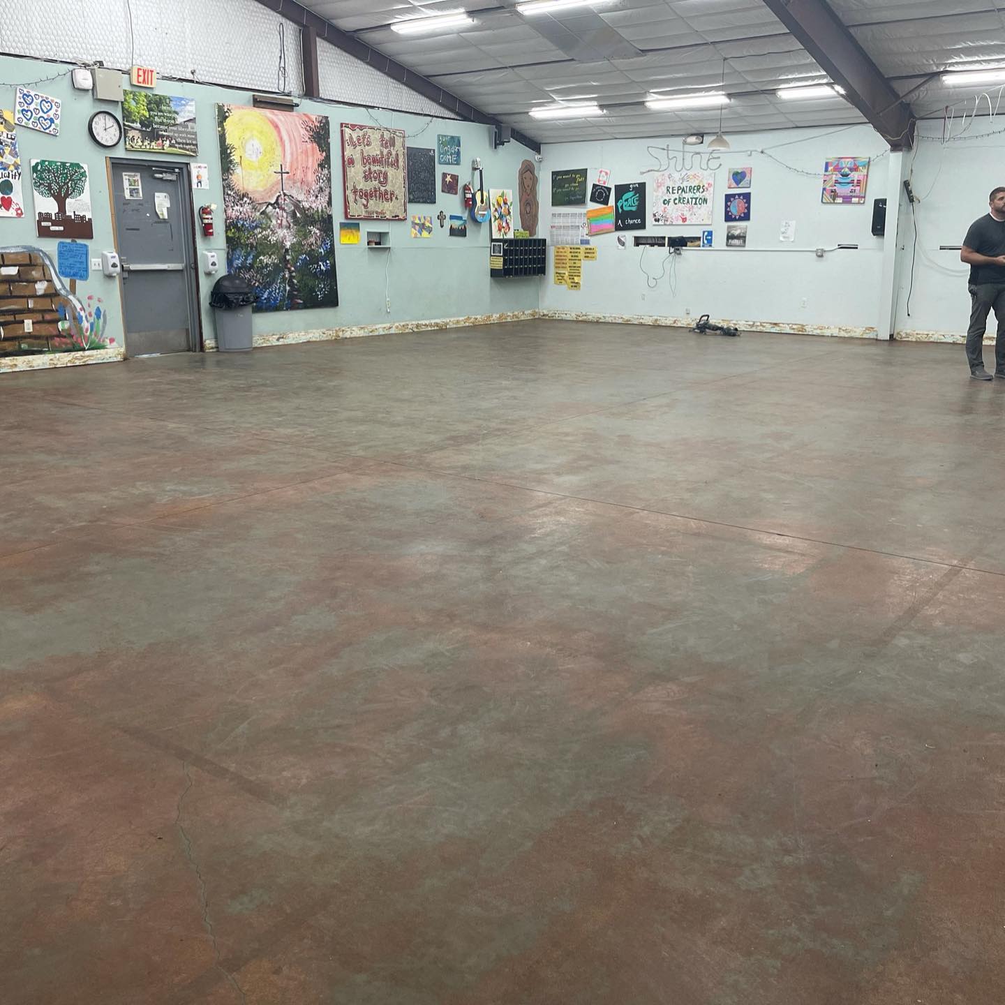 Commercial polished concrete install in Lubbock, TX